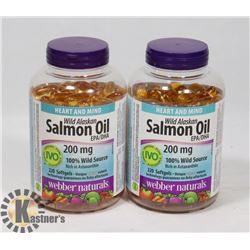 LOT OF 2 WEBBER NATURALS WILD ALASKAN SALMON &