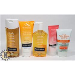 BAG OF ASSORTED NEUTROGENA FACIAL CARE PRODUCTS