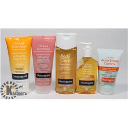 BAG OF ASSORTED NEUTROGENA FACIAL CARE PRODUCTS