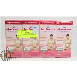 LOT OF 4 MATERNA . 100 CAPSULES EACH