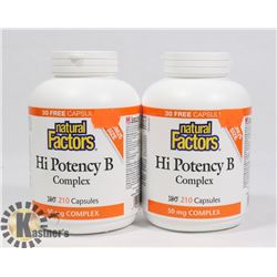 TWO NATURAL FACTORS HI POTENCY B COMPLEX 210