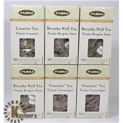 SIX BOXES OF FLORA MEDICINAL TEA