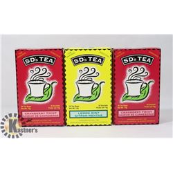 THREE BOXES OF SD'S ORGANIC TEA