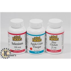 BUNDLE OF THREE NATURAL FACTORS SUPPLEMENTS