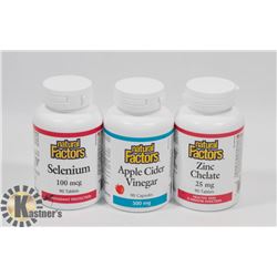 BUNDLE OF THREE NATURAL FACTORS SUPPLEMENTS