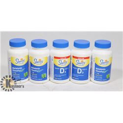 BAG WITH 5  BOTTLES OF ASSORTED SWISS BRAND VITAMIN
