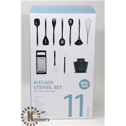 NEW 11PC UTENSIL SET INCLUDES REVOLVING CADDY