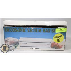 DECOSONIC VACUUM BAG SEALER.