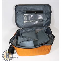 ORANGE LENSE BAG WITH DIVIDERS FOR CAMERAS