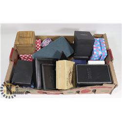 FLAT OF JEWELLERY & WATCH BOXES