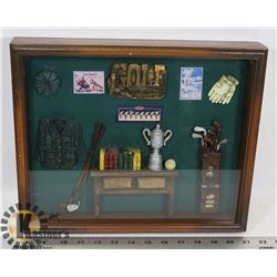 VINTAGE GOLFERS SHADOWBOX