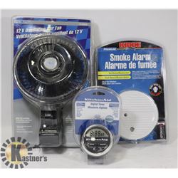 12V OSCILLATING CAR FAN SOLD WITH KIDDE SMOKE