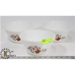 VINTAGE 3PC BOWL SET