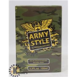 ARMY STYLE 3.3 FL. OZ. CAMO EAU DE TOILETTE FRANCE