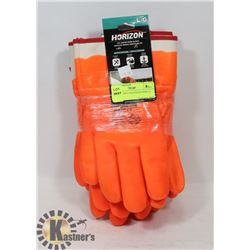 HORIZON PVC COATED GLOVES -L-  LOT OF 3