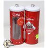 Image 1 : PAIR OF METAL COCA-COLA STRAW DISPENSERS