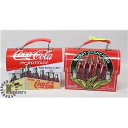 PAIR OF COCA-COLA METAL LUNCH BOXES