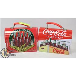 PAIR OF COCA-COLA METAL LUNCH BOXES