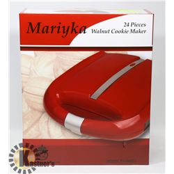 NEW WALNUT COOKIE MAKER - RED.