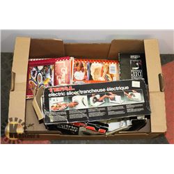 MEAT SLICER, 11 COOKBOOKS, VILLAGE GOURMET DIP KIT