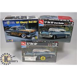 LOT OF 3 ASST BEL AIR MODEL KITS.