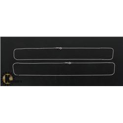 #5-STERLING SILVER NECKLACE 2PCS / 18"