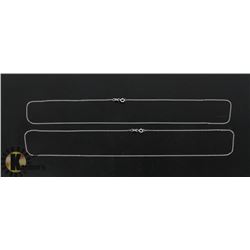 #4-STERLING SILVER NECKLACE 2PCS / 18"