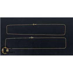 #21-STERLING SILVER NECKLACE 2PCS / 18"