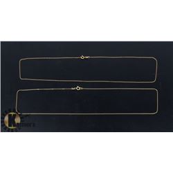 #19-STERLING SILVER NECKLACE 2PCS / 18"