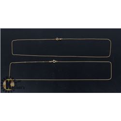 #20-STERLING SILVER NECKLACE 2PCS / 18"