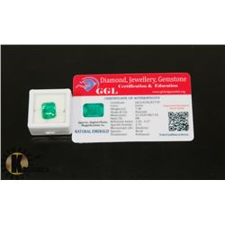 #60-GENUINE GREEN EMERALD GEMSTONE  7.38CT