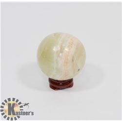 #145-NATURAL GREEN ONYX HEALING BALL 165G