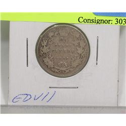 1909 EDVII 25 CENT