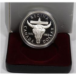 1982 REGINA COMMEM CASED PROOF SILVER $1