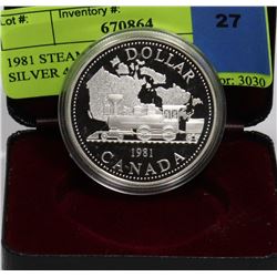 1981 STEAM ENGINE CASED PROOF SILVER 41