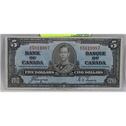 HIGH GRADE 1937 $5 NOTE