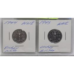1944, 1945 WWII VICTORY NICKLES