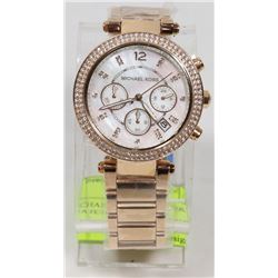 NEW MICHAEL KORS PARKER ROSE GOLD WATCH MSRP $365