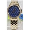 Image 1 : NEW ARMANI EXCHANGE BLUE FACE GOLD PLATED WATCH