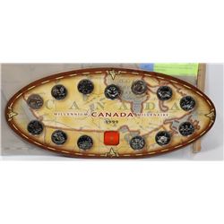 1999 CANADIAN SET OF MILLENIUM QUARTERS