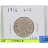 Image 1 : 1915 CANADIAN SILVER 25 CENT COIN.