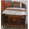 Image 1 : ESTATE WOOD INLAY MARBLE TOP SIDEBOARD