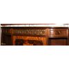 Image 3 : ESTATE WOOD INLAY MARBLE TOP SIDEBOARD