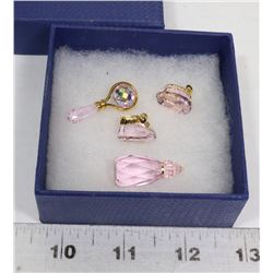 BOX W/4 AUTHENTIC SWAROVSKI CRYSTAL