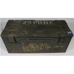 1945 MILITARY XXX TNT METAL CASE W/ MULTIPLE STAMP