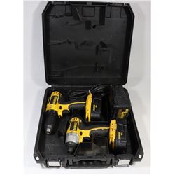DEWALT 18 VOLT DRILL/NUT DRIVER SET WITH BATTERY