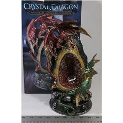 NEW CRYSTAL DRAGON FANTASY LAMP W/ COLOUR