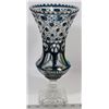 Image 1 : COLOURED CRYSTAL VASE 12" TALL HEAVY