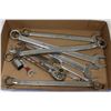 LARGE FLAT OF GRAY TOOLS WRENCHES & MORE