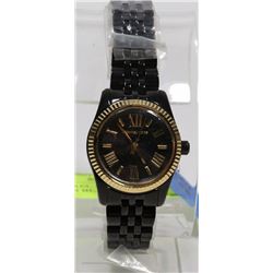 NEW MICHAEL KORS WOMEN LEXINGTON BLACK WATCH